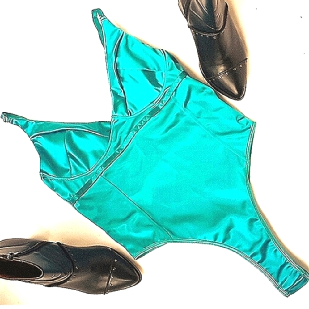 Jade Satin Bodysuit